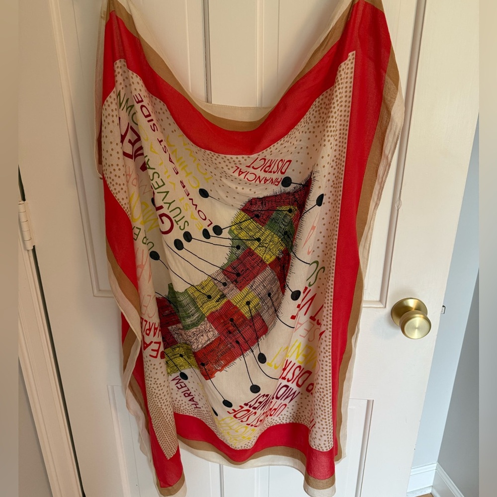 Madewell New York City map/boroughs scarf